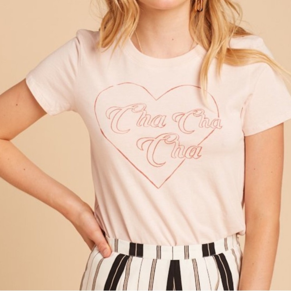 REVOLVE Pink Heart Graphic Tee